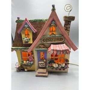 Kurt S Adler Vintage Spring Town Easter Candy Shop Lighted House Home Decor